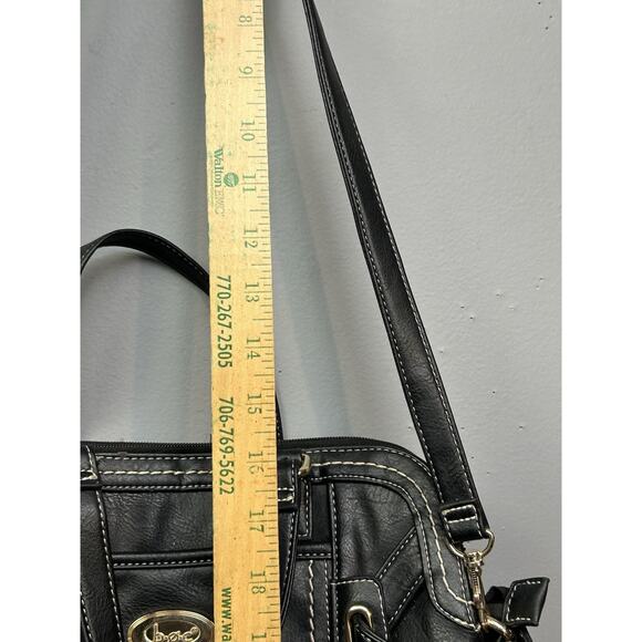 BOC Born Concepts Adjustable Crossbody Purse Black Faux Leather Zip Closure - Picture 16 of 16